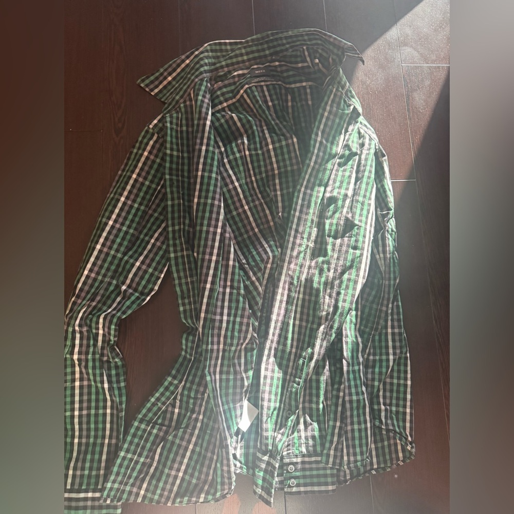 Mexx Black and Green Checkered Shirt